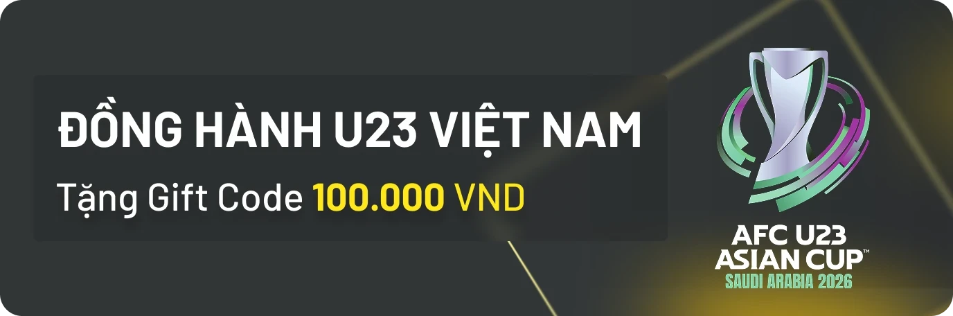 3BET Tặng Gift Code 100,000 VND khi U23 Việt Nam giành vé vào Bán Kết (16/01/2026)